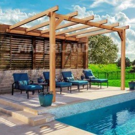 Pérgola laminada adosada modelo Andorra Pérgola laminada adosada modelo Andorra