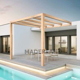 Pérgola laminada adosada modelo Burgos Pérgola laminada adosada modelo Burgos