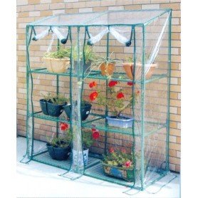 Invernadero Mixto Pared 6 Baldas 152X134X48 Invernadero PVC mixto de pared 6 baldas