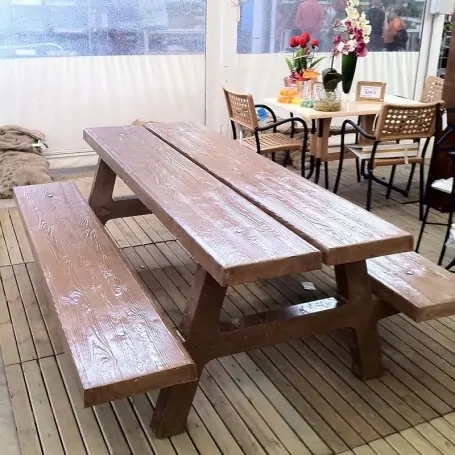 Mesa de picnic Precal Imitación madera