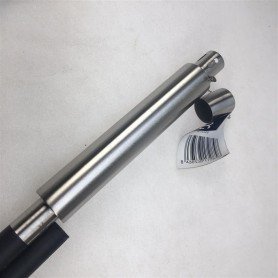 Antorcha cilindrica, Acero Inox, pie negro DG-A250 Antorcha cilindrica, Acero Inox, pie negro DG-A250